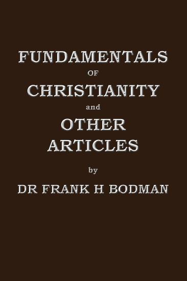 Fundamentals of Christianity - Frank Bodman