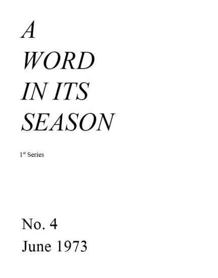 A Word in its Season (1st Series) 004 - Jun 1973