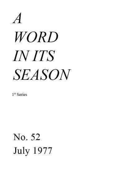 A Word in its Season (1st Series) 052 - Jul 1977