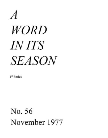 A Word in its Season (1st Series) 056 - Nov 1977