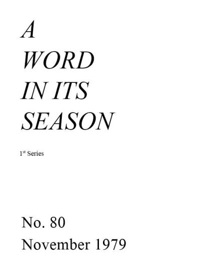 A Word in its Season (1st Series) 080 - Nov 1979