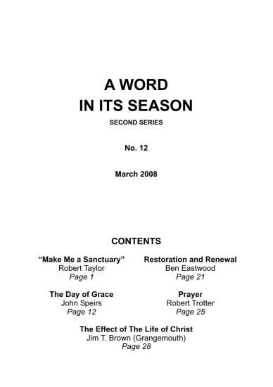 A Word in its Season 012 - Mar 2008