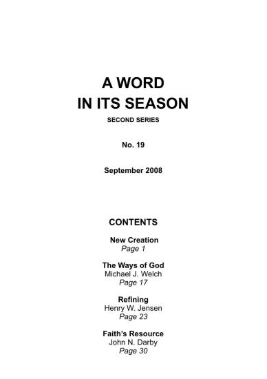 A Word in its Season 019 - Oct 2008