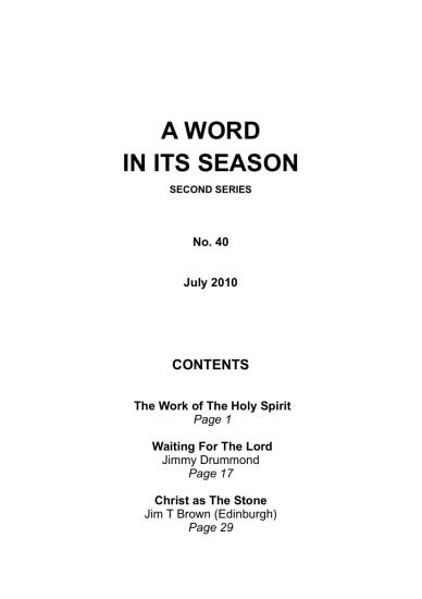 A Word in its Season 040 - Jul 2010