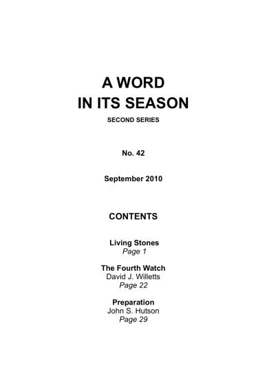 A Word in its Season 042 - Sept 2010