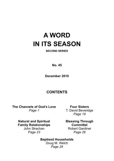 A Word in its Season 045 - Dec 2010