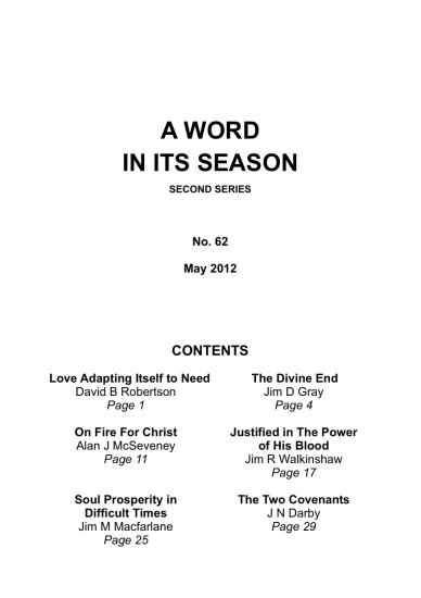 A Word in its Season 062 - May 2012