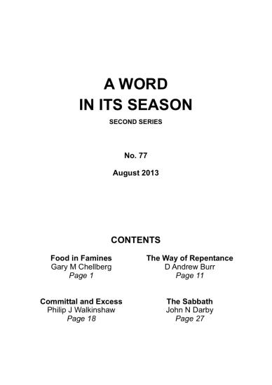 A Word in its Season 077 - Aug 2013
