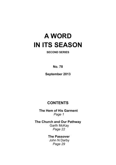 A Word in its Season 078 - Sep 2013