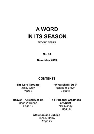 A Word in its Season 080 - Nov 2013