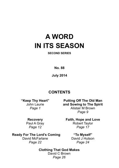 A Word in its Season 088 - Jul 2014