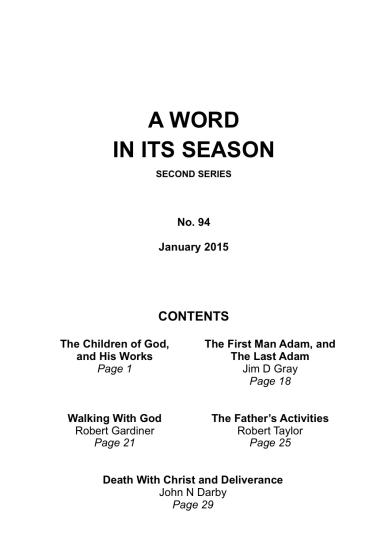 A Word in its Season 094 - Jan 2015