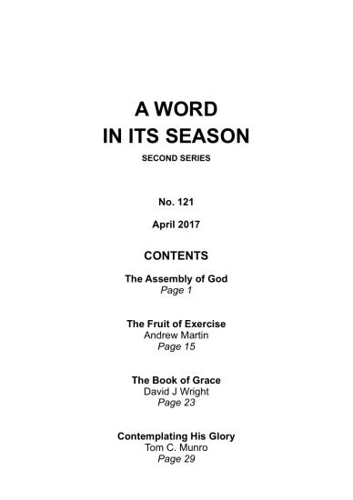 A Word in its Season 121 - Apr 2017