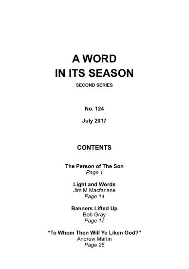 A Word in its Season 124 - Jul 2017