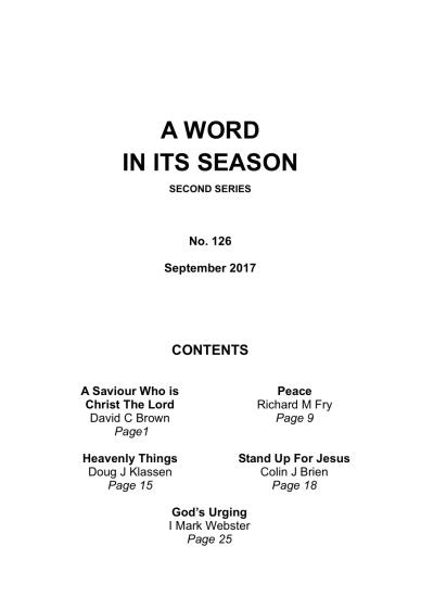 A Word in its Season 126 - Sep 2017