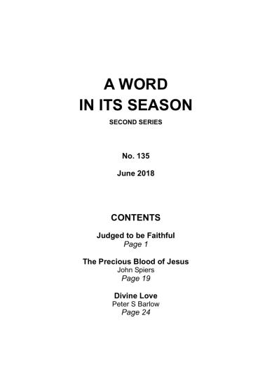 A Word in its Season 135 - Jun 2018