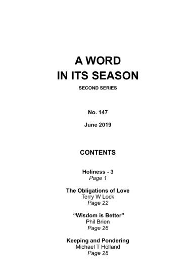 A Word in its Season 147 - Jun 20`9