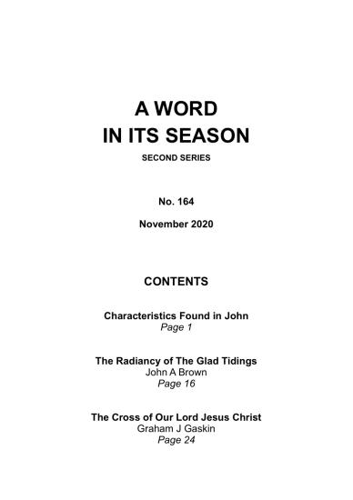 A Word in its Season 164 - Nov 2020