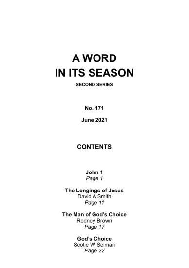 A Word in its Season 171 - Jun 2021