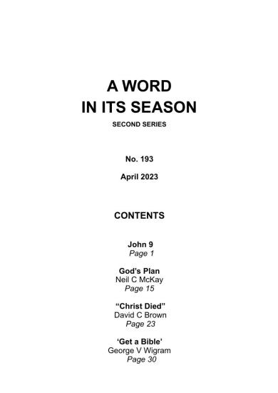 A Word in its Season 193 - Apr 2023