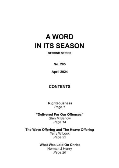 A Word in its Season 205 - Apr 2024