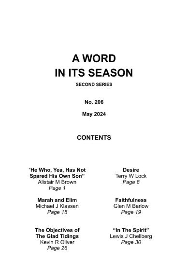 A Word in its Season 206 - May 2024