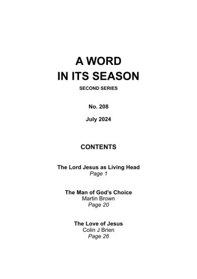 A Word in its Season 208 - July 2024
