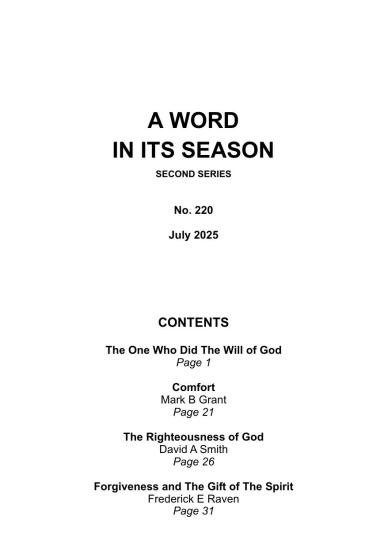 A Word in its Season 220 - July 2025