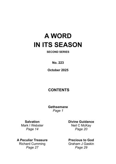 A Word in its Season 223 - October 2025