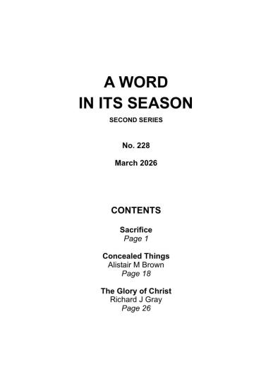 A Word in its Season 228 - March 2026