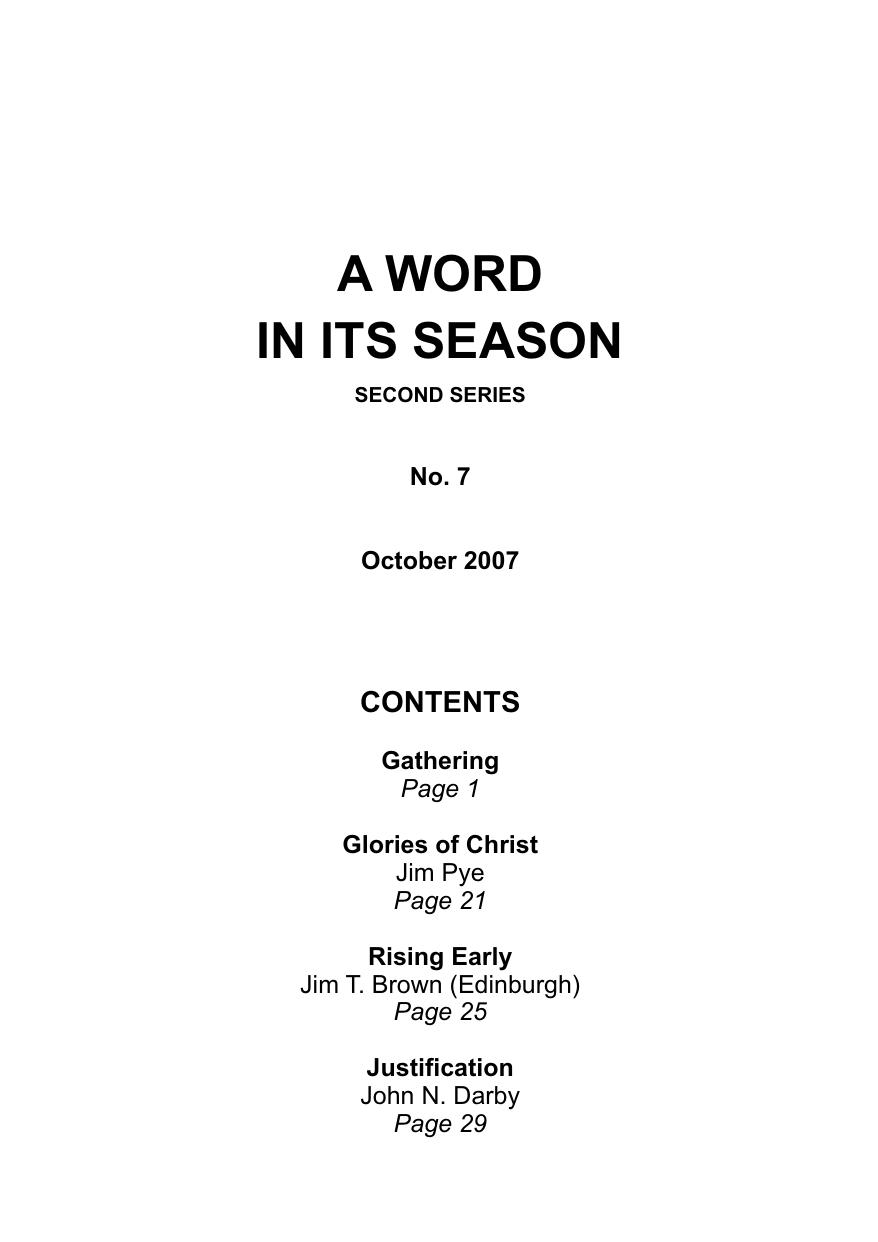 A Word in its Season 007 - Oct 2007