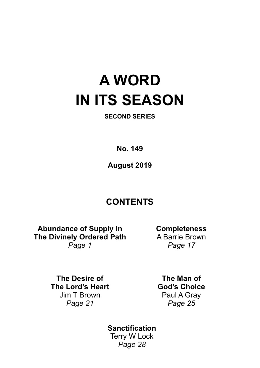 A Word in its Season 149 - Aug 2019