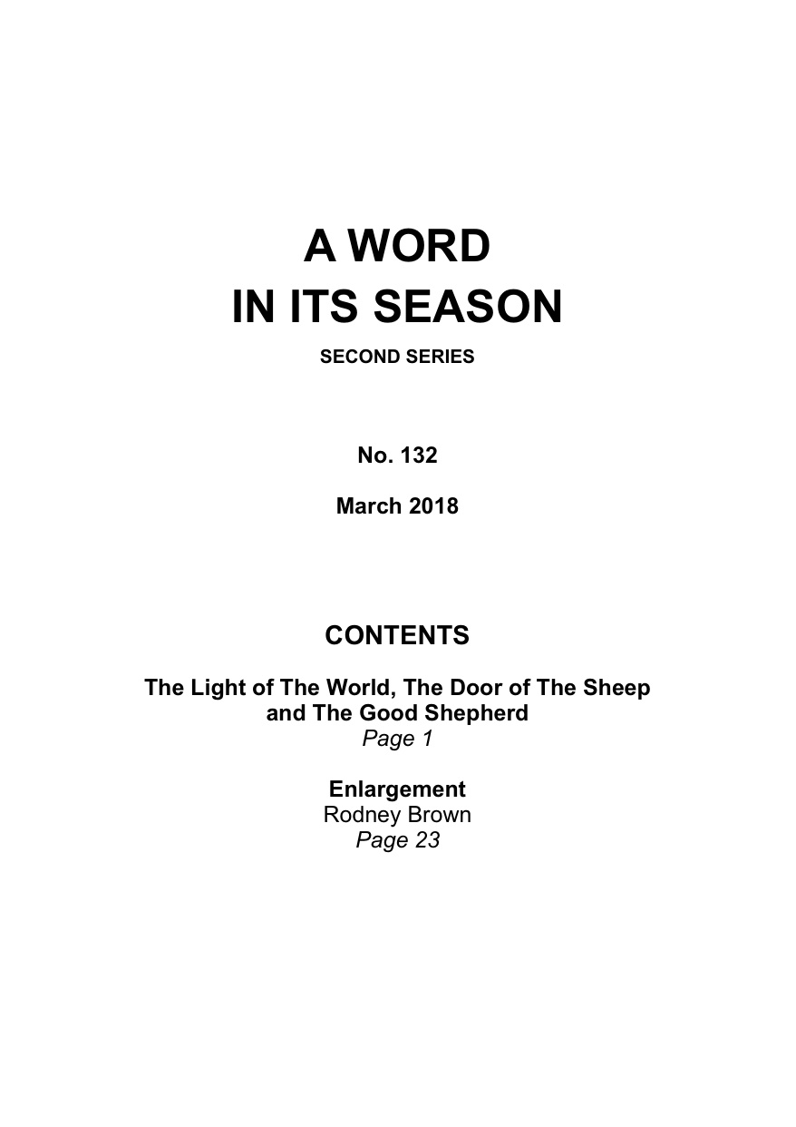 A Word in its Season 132 - Mar 2018