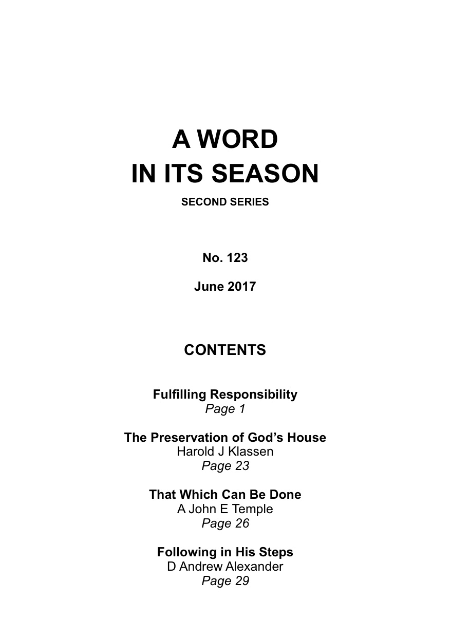 A Word in its Season 123 - Jun 2017