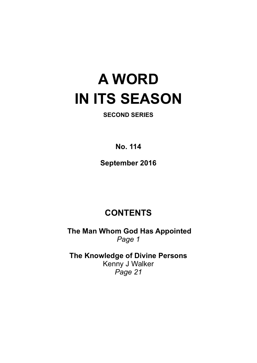 A Word in its Season 114 - Sep 2016