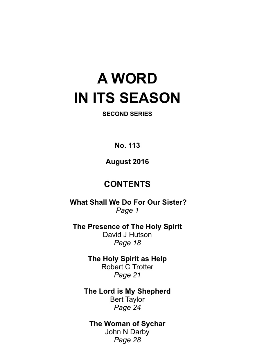 A Word in its Season 113 - Aug 2016