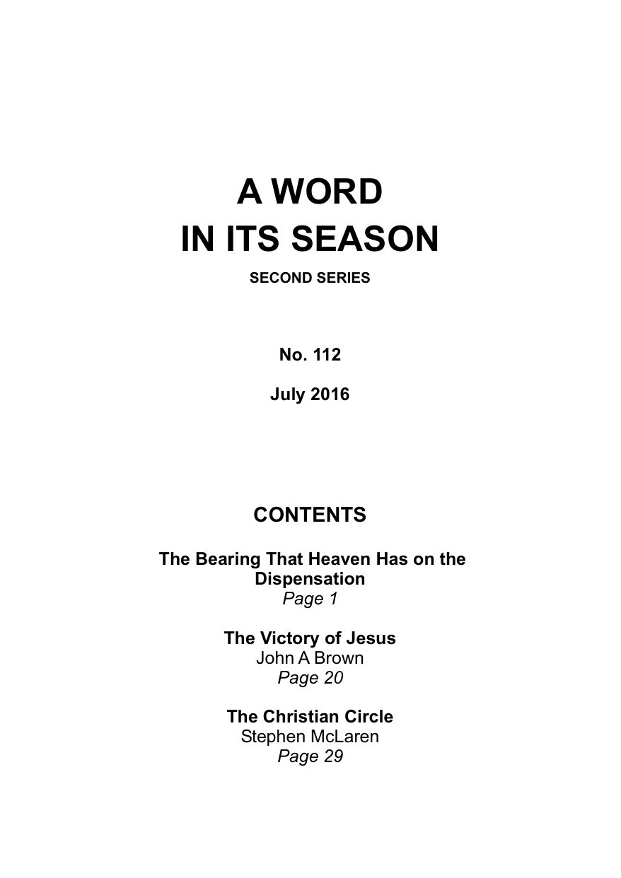 A Word in its Season 112 - Jul 2016