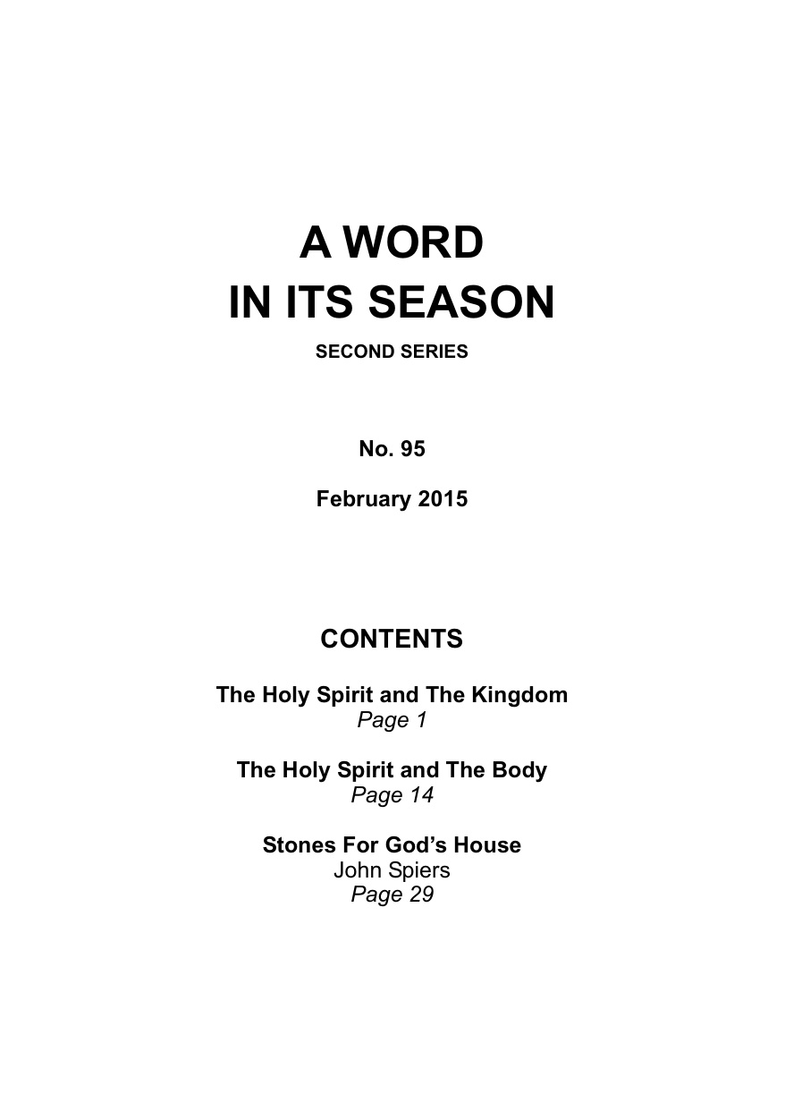 A Word in its Season 095 - Feb 2015