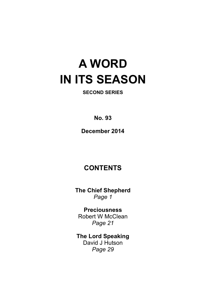 A Word in its Season 093 - Dec 2014