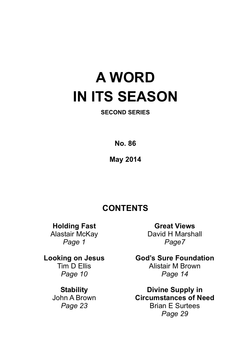 A Word in its Season 086 - May 2014