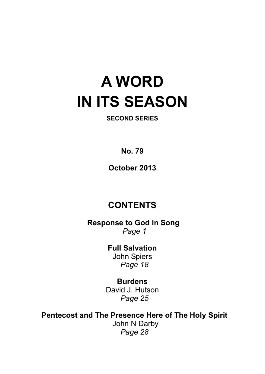 A Word in its Season 079 - Oct 2013