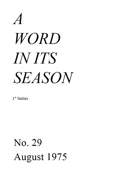 A Word in its Season (1st Series) 029 - Aug 1975