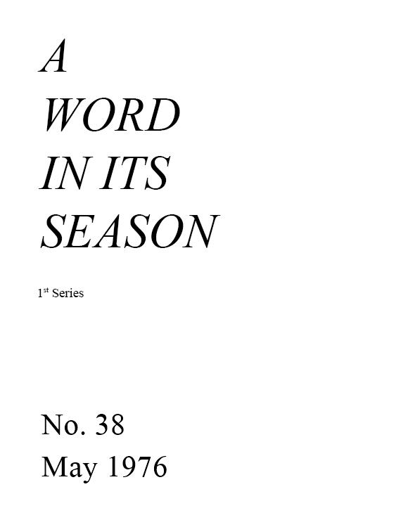 A Word in its Season (1st Series) 038 - May 1976
