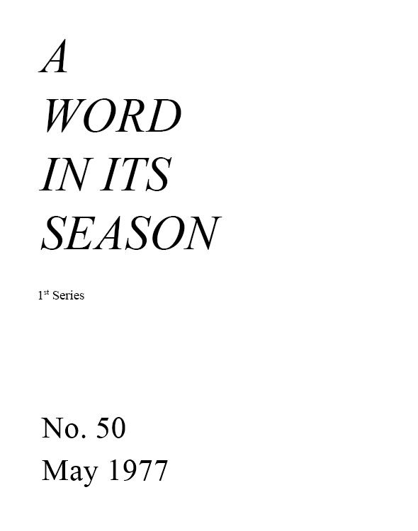A Word in its Season (1st Series) 050 - May 1977