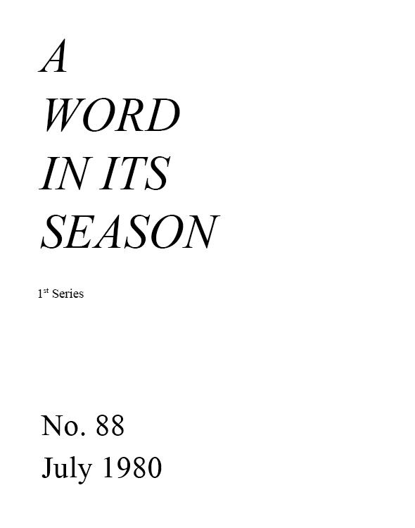 A Word in its Season (1st Series) 088 - Jul 1980