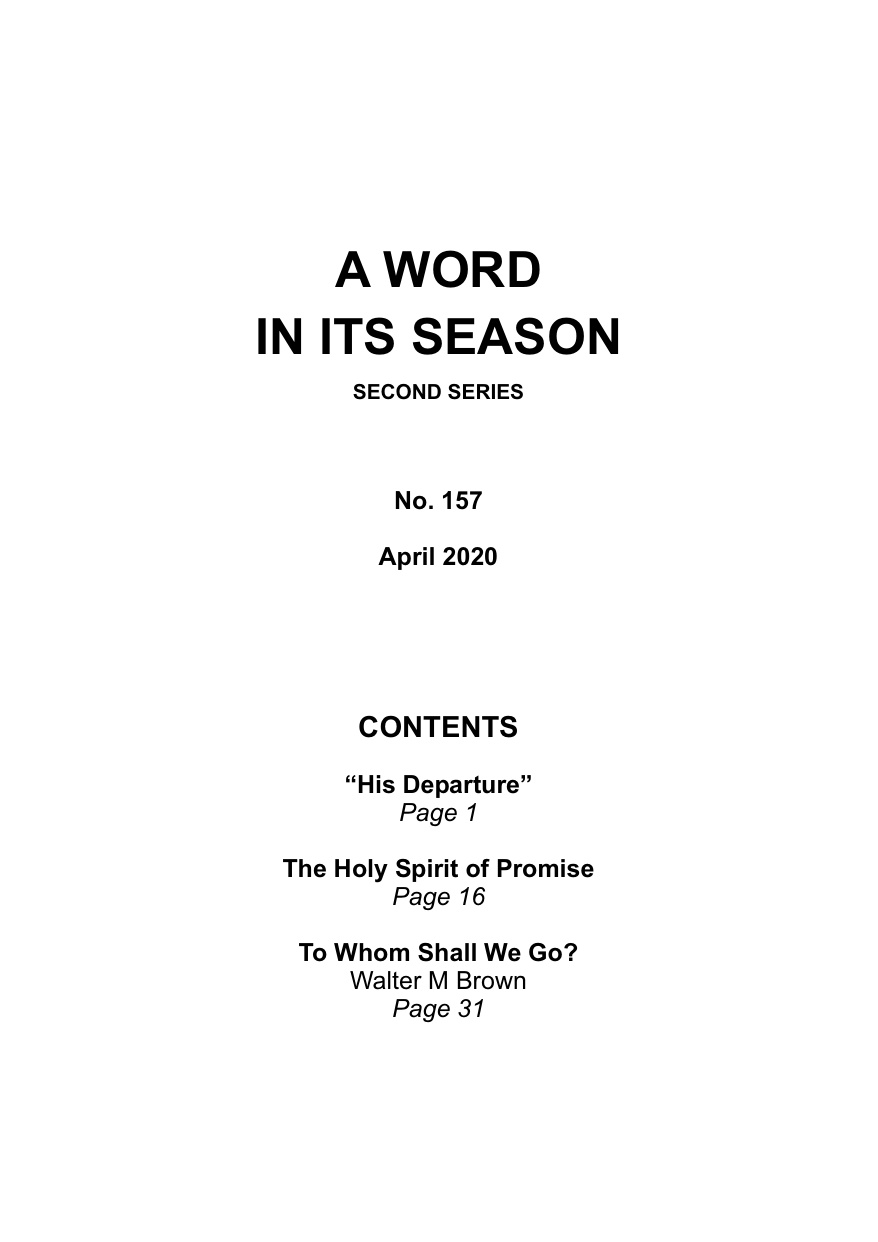 A Word in its Season 157 - Apr 2020